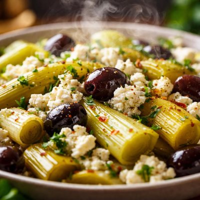 Image of Leeks with Olives and Feta
