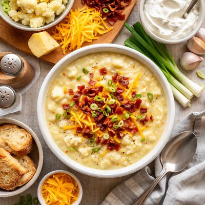 Image of Leftover Mashed Potato Cheddar Soup