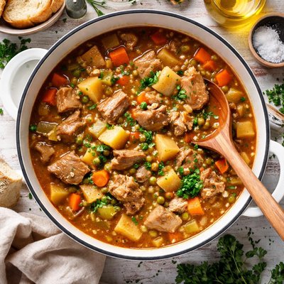 Image of Leftover Pork and Gravy Stew