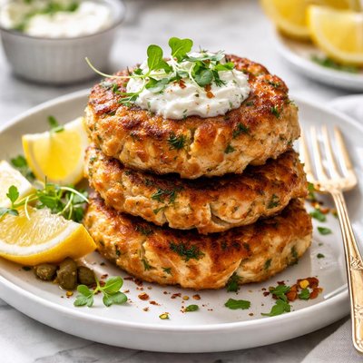 Image of Leftover Salmon Cakes or Tuna or Crab