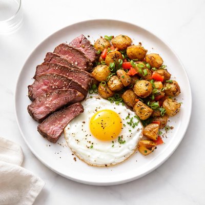 Image of Leftover Steak and Potato Breakfast