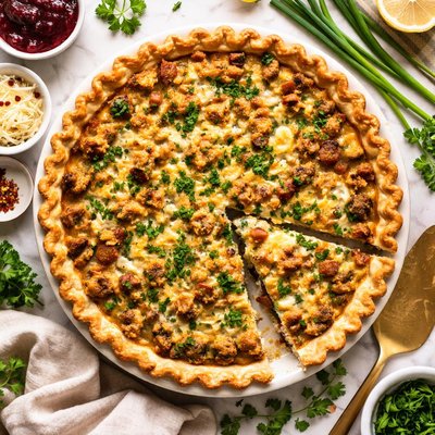 Image of Leftover Stuffing Quiche