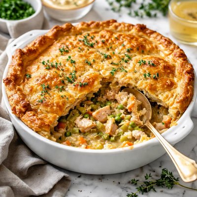 Image of Leftover Turkey and Leek Pot Pie with Instant Gravy