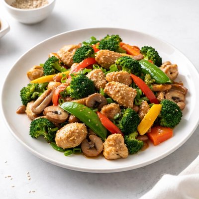 Image of Leftover Veggie Chicken Stir Fry