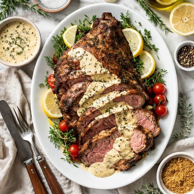 Image of Leg of Lamb with Mustard Sauce