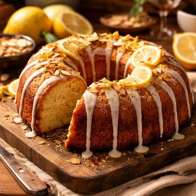 Image of Lemon Amaretto Bundt Cake