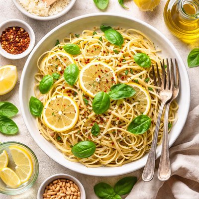 Image of Lemon and Basil Linguine