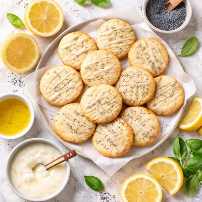 Image of Lemon and Poppy Seed Olive Oil Cookies