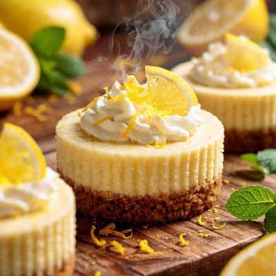 Image of Lemon and Ricotta Mini Cheesecakes