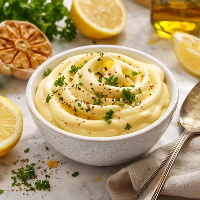 Image of Lemon and Roasted Garlic Mayo