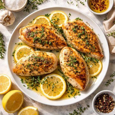Image of Lemon and Thyme Quick Roasted Chicken Breasts