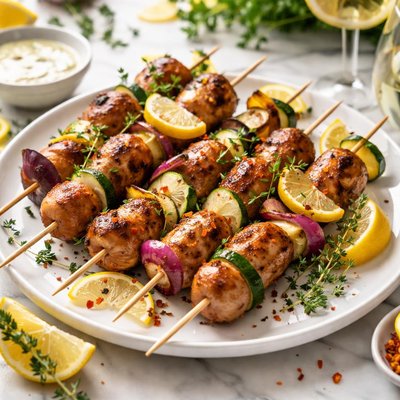 Image of Lemon and Thyme Sausage Kebabs