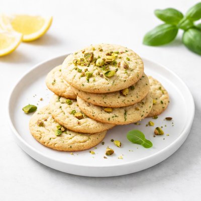 Image of Lemon Basil Cookies with Pistachios