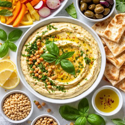 Image of Lemon Basil Hummus Dip