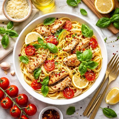 Image of Lemon Basil Pasta W Chicken