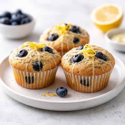 Image of Lemon Blueberry Poppy Seed Muffins