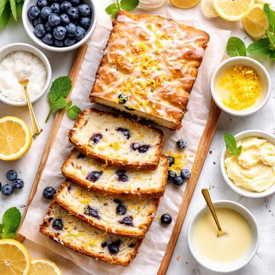 Image of Lemon Blueberry Pound Cake