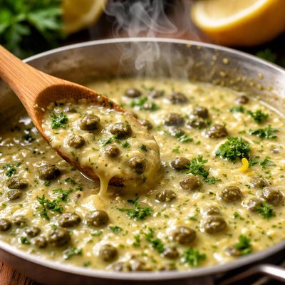 Image of Lemon Caper Sauce for Salmon Cakes