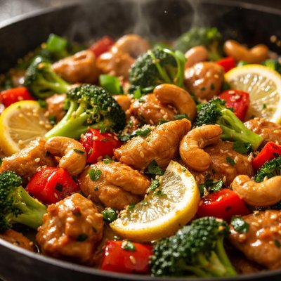 Image of Lemon Cashew Chicken Stir Fry
