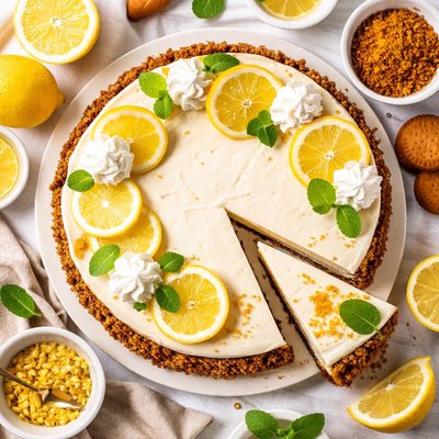 Image of Lemon Cheesecake with Gingersnap Crust