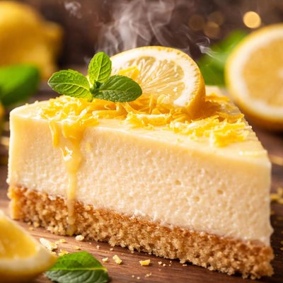 Image of Lemon Cheesecake with Shortbread Cookie Crust