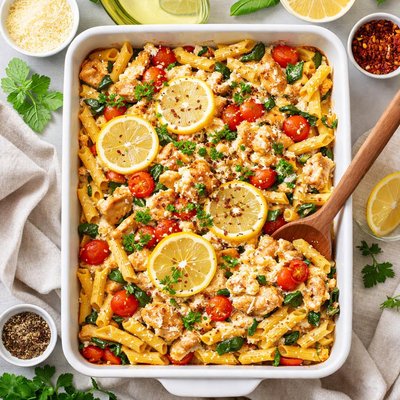 Image of Lemon Chicken and Pasta Bake Oamc
