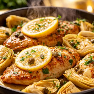 Image of Lemon Chicken with Artichokes
