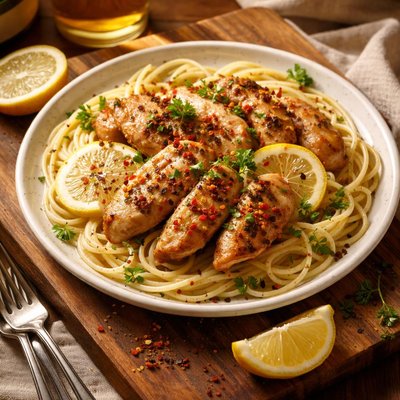 Image of Lemon Chicken with Pasta