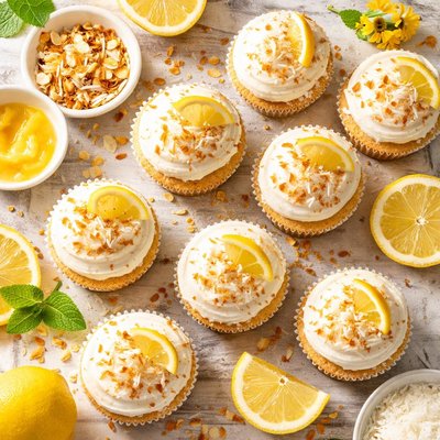 Image of Lemon Coconut Cupcakes
