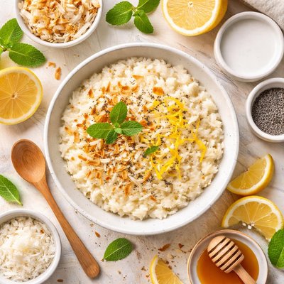 Image of Lemon Coconut Rice Pudding