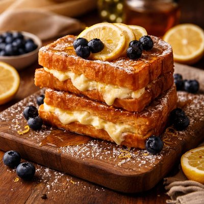 Image of Lemon Cream Cheese Stuffed French Toast