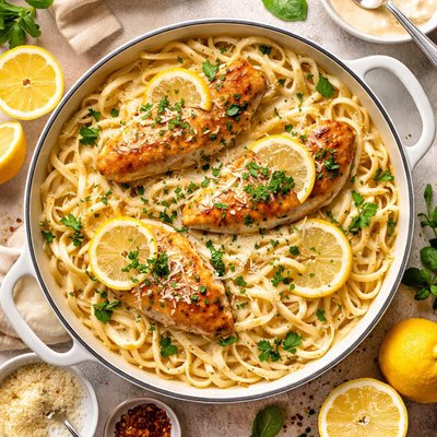 Image of Lemon Cream Chicken with Pasta