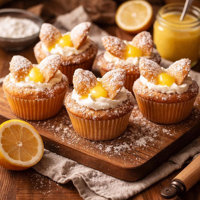 Image of Lemon Curd Butterfly Cakes