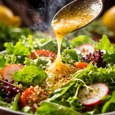 Image of Lemon Dressing on Greens