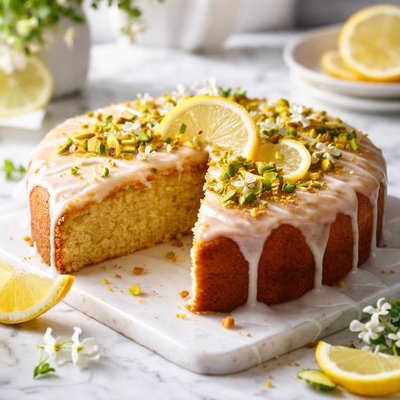 Image of Lemon Drizzle Chickpea Cake Gluten Dairy Free