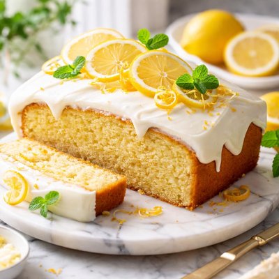 Image of Lemon Frosted Lemon Cake