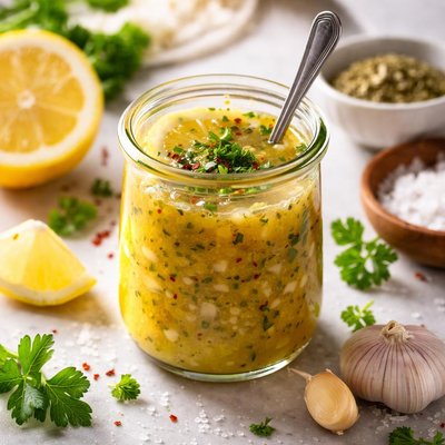 Image of Lemon Garlic Dressing Mediterranean