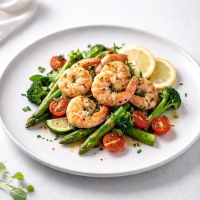 Image of Lemon Garlic Shrimp Vegetables