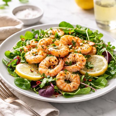 Image of Lemon Garlic Shrimp with Greens