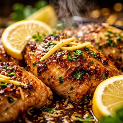 Image of Lemon Ginger Chicken Thighs