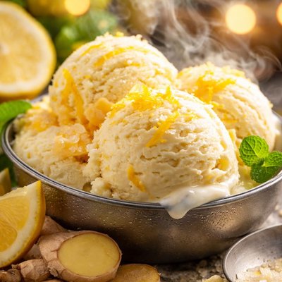 Image of Lemon Ginger Ice Cream