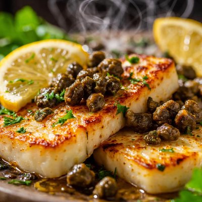 Image of Lemon Haloumi with Fried Capers