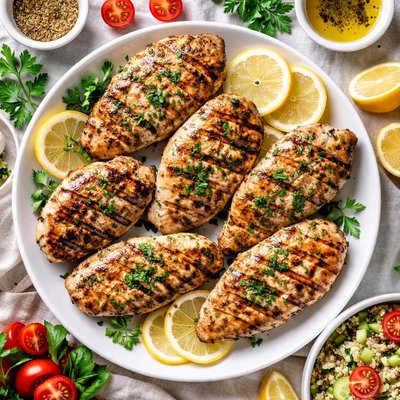Image of Lemon Herb Chicken Grilled Diabetic Friendly