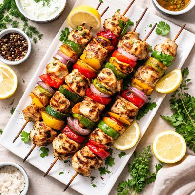 Image of Lemon Herb Chicken Kabobs