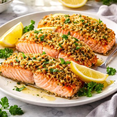 Image of Lemon Herb Crumbed Salmon
