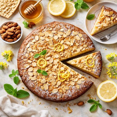 Image of Lemon Honey Almond Cake Kosher for Passover