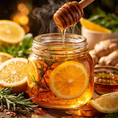 Image of Lemon Infused Honey with Variations