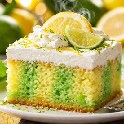 Image of Lemon Lime Poke Cake