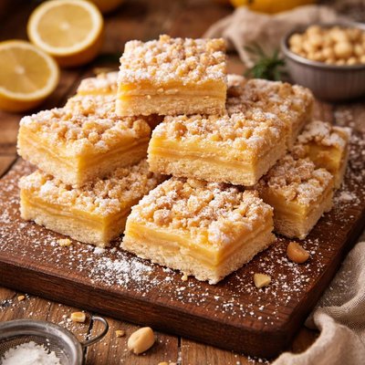 Image of Lemon Macadamia Shortbread Bars