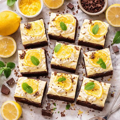 Image of Lemon Mousse Chocolate Brownies